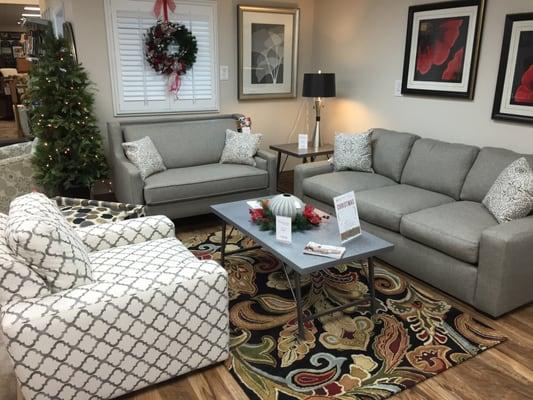 Shop in style this Christmas at Holtkamp Furniture. Let us help you pick out a custom living room outfit to perfectly fit your home!