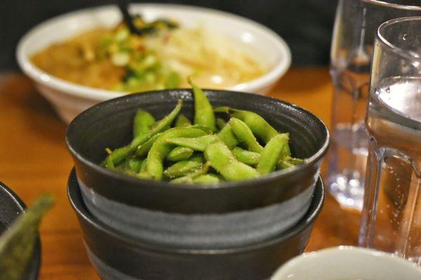 Free edamame with yelp check in!