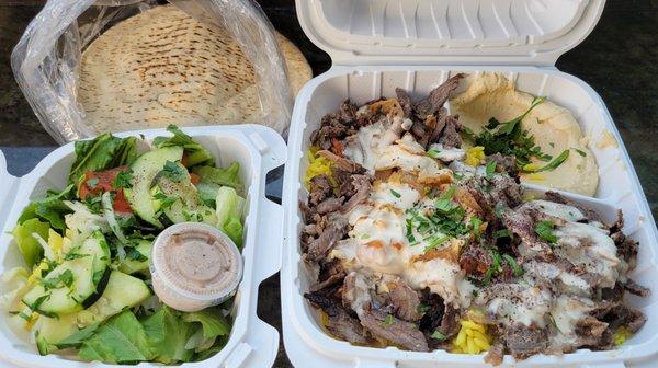 Beef and Lamb Shawarma Plate, $14.50 - 3.5 Stars