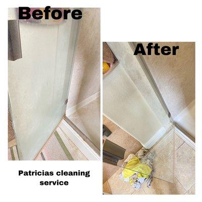 Shower door deep cleaning