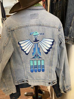 Hand painted denim jacket