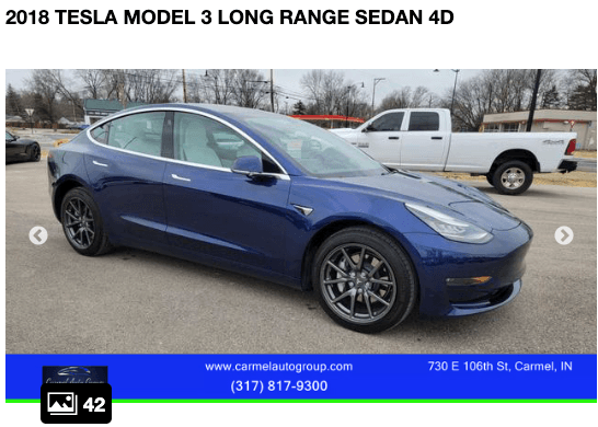 2018 TESLA MODEL 3 LONG RANGE SEDAN 4D