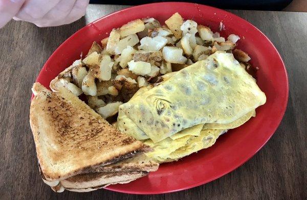 Chili and cheese omelette