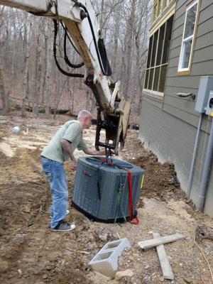 Setting a condenser