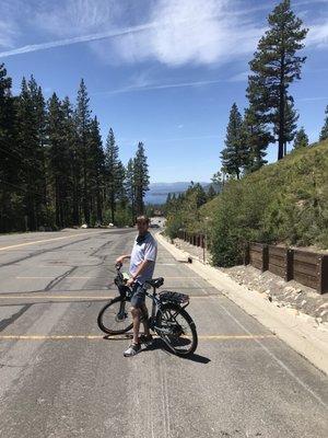 Beyond Bike - Element charging Diamond Peak in Tahoe.