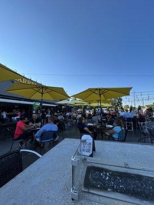 Outdoor patio seating