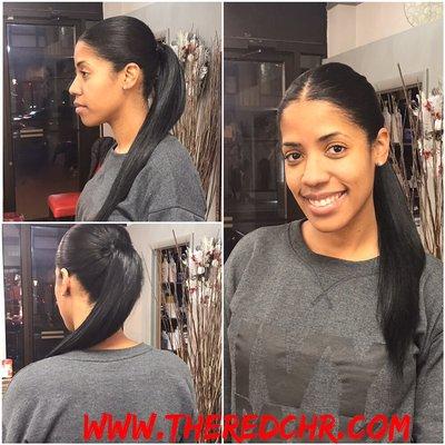 Simple Elegance; low extension ponytail