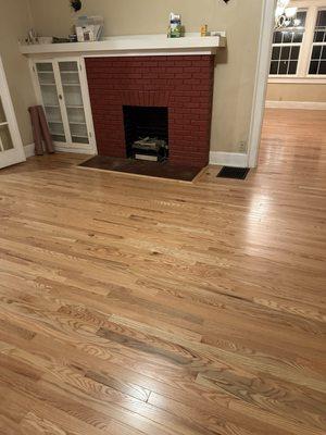 Prosand Flooring's completed Bruce white oak floor installation.