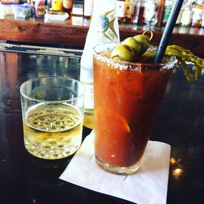 Bloody Mary with a beer-back. Do it.