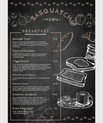 Breakfast Menu