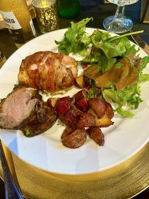 Tri-Tip, Chicken, Roasted Potatoes and Salad