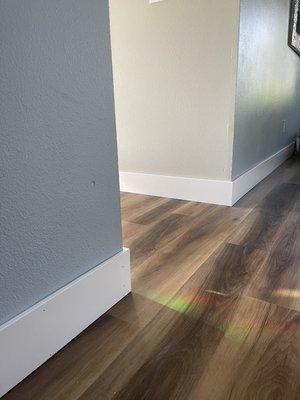 New LVP with new baseboards