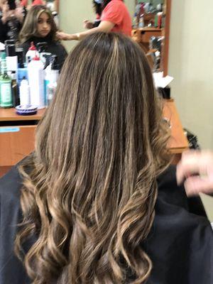 From solid dark brown to some partial highlights.