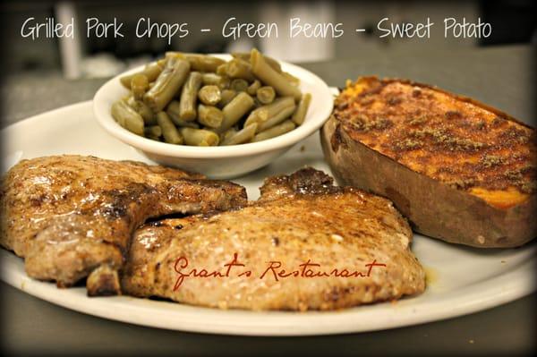 Grilled Pork Chop Dinner