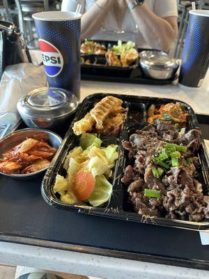 Bulgogi bento with extra kimchi