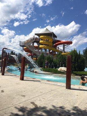 Water slide, lazy river