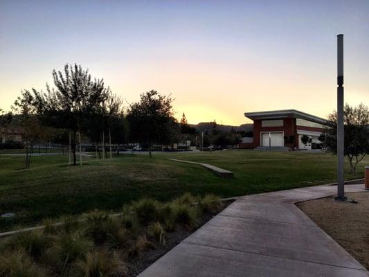 Path to the Community Center from the street.