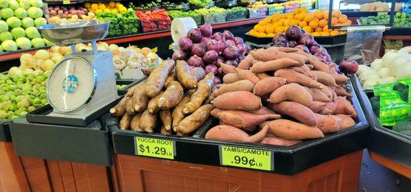 Yucca root, yams/camote