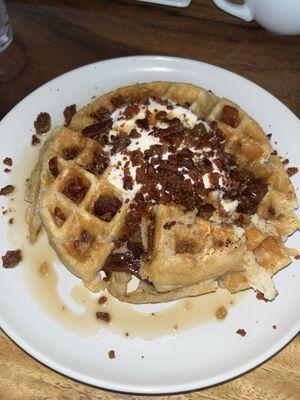 Bacon stuffed, and covered waffle. So good!