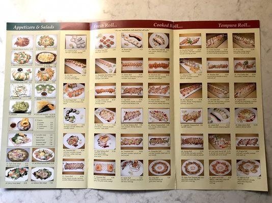 Takeout Menu