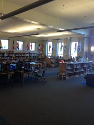 Eakin has a nice big library!