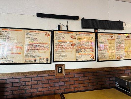 extensive menu.