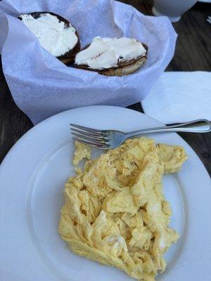 Bagel & side of eggs