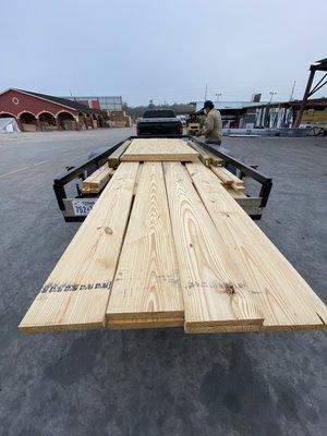 We also carry 2 x 8/ 10 / 12 in Yellow pine!