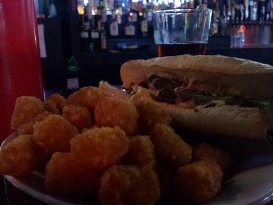 Texas Cheese Steak w/Tater Tots