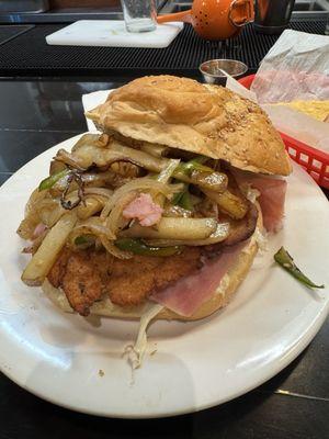 The most amazing sandwich I've ever ... EVER ... had out to eat.   The "Cemitas Futboleras."  It's GIANT. It's AMAZING!