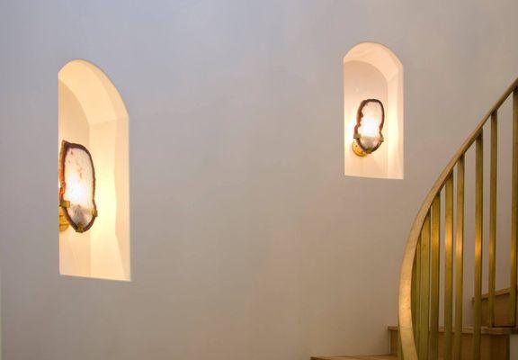 Custom agate stone wall sconces lighting