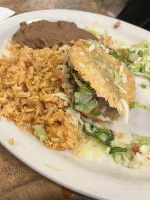 Ok so the gorditas plate comes with 3.... I forgot to take a before picture because i was starving.