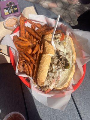 8" Steak w Sweet Potato Fries