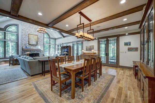 Every detail was considered when creating this beautiful Arts and Crafts Dining room in Wheaton, IL