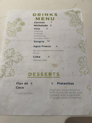 Menu as of Feb 3, 2024