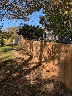 Fence installed by Ace & Sons Fence.