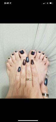 Full set w/ matching pedicure