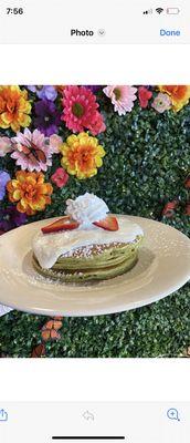 Green tea pancakes