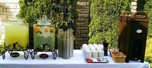 We provide full beverage service which includes everything for your guests to relax and enjoy!