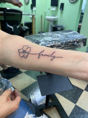 Flower family tattoo