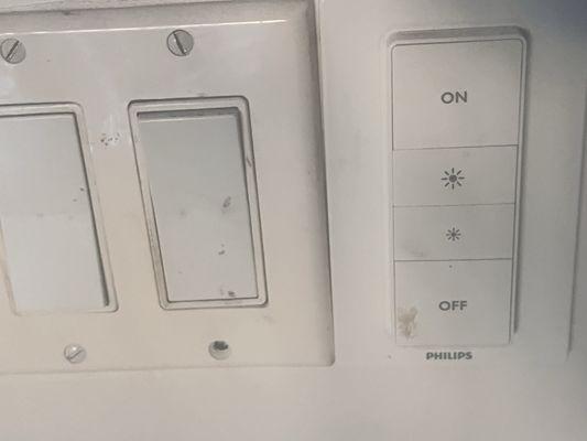 Didn't wipe any light switches