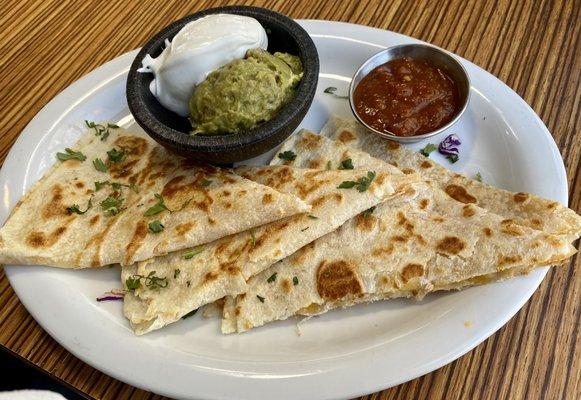 Perfect quesadilla lunch