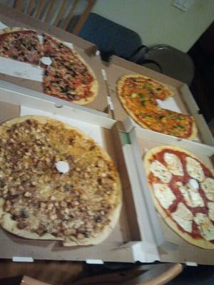 Here were the four pies that we ordered from Sparkie's.  Definitely recommend this place.