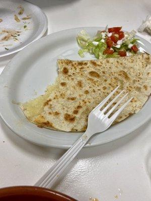 Cheese quesadilla.