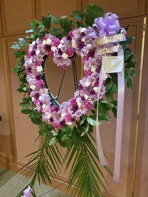 Purple Heart Sympathy Arrangement