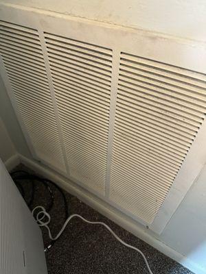 This is the vent yesterday, after it was cleaned out for the first time in YEARS only 2 months post cleaning