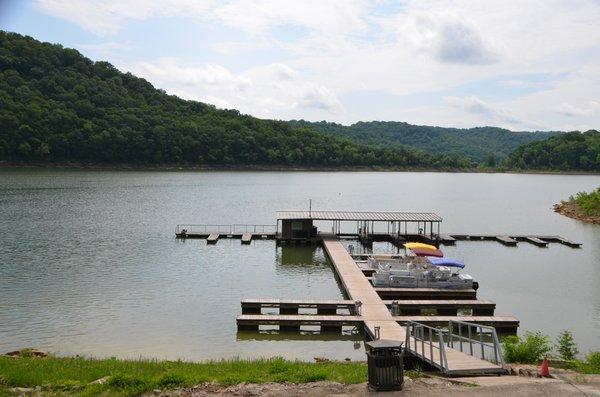 Our boat dock provides space to enjoy the lake whether taking in the view or fishing. Our boat slips are also available to rent.