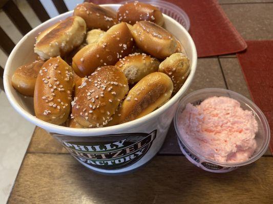 Pretzels... new strawberries m cream