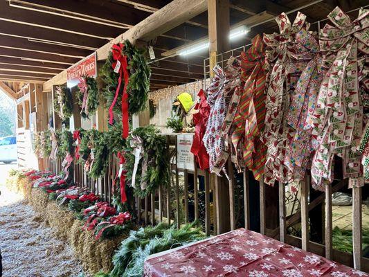 Fresh handmade wreaths onsite