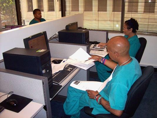 Computer training for CNA class.